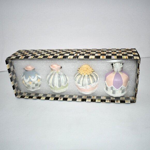 Mackenzie-Child Cameo Petit Fours, Set of 4 #: 35514-2254 NIB Details: Resin Pie